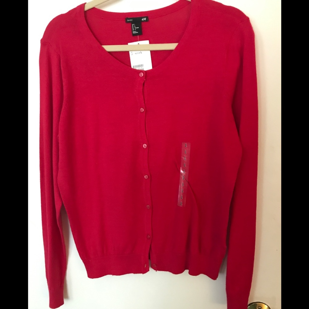 NWT H&M Hot Pink Cardigan